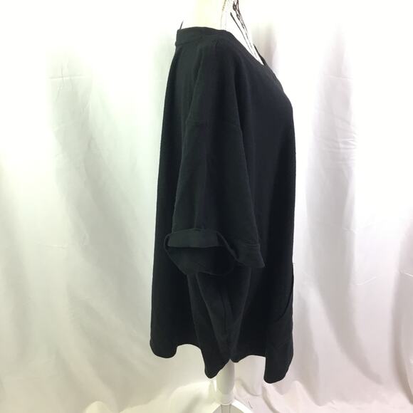 St John's Bay Active Short Sleeve Sweater Black 3X - Picture 5 of 16